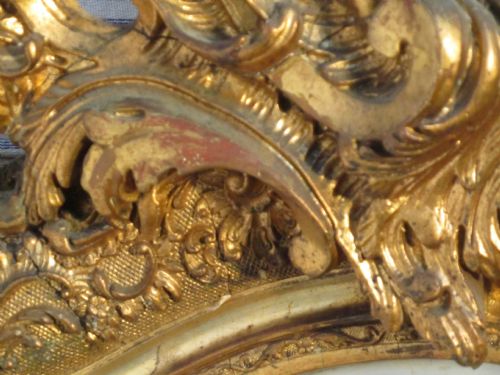 fig 2. A Spectacular Large French Shabby Gilt Console Mirror