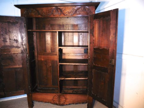 fig 3. Superb Breton Elm Armoire, or Housekeeper’s Cupboard or Wardrobe