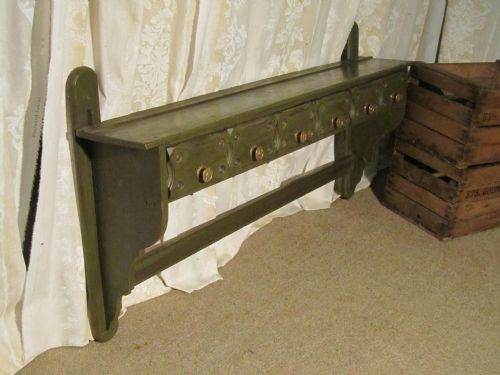 fig 1. Continental Painted Pine Spice Drawers, Plate Rack and Hooks