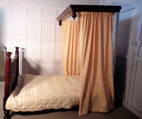 fig 1. Victorian Mahogany 4ft6” Half Tester Bed