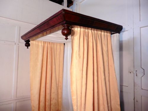 fig 2. Victorian Mahogany 4ft6” Half Tester Bed