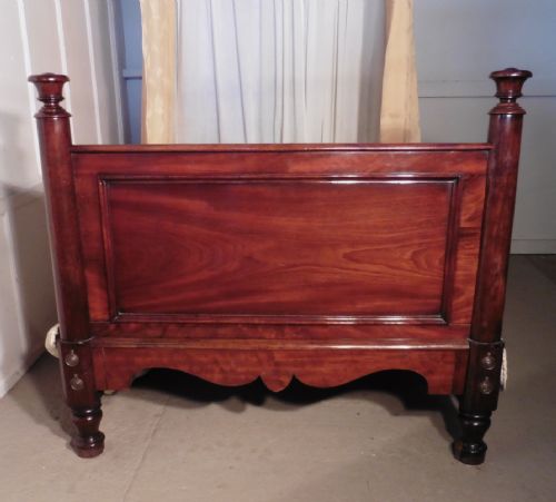 fig 3. Victorian Mahogany 4ft6” Half Tester Bed