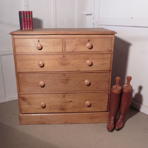 Large Heavy Quality Victorian Pine Chest of Drawers