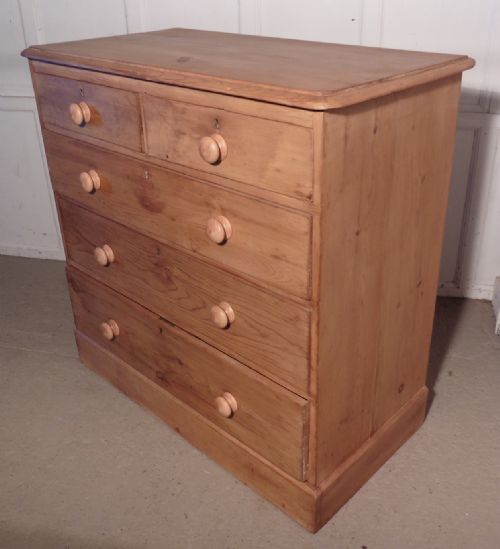 fig 1. Large Heavy Quality Victorian Pine Chest of Drawers