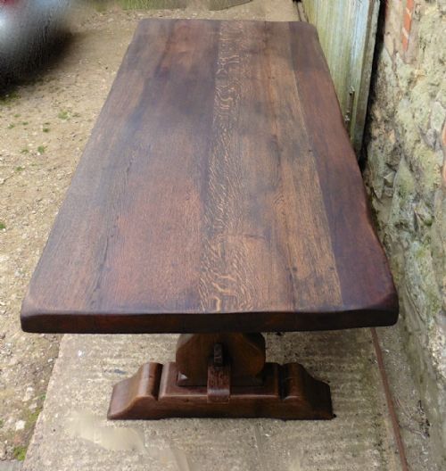 fig 3. Heavy French Country Oak Refectory Table