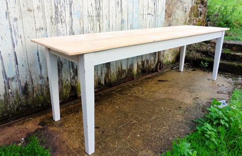 Long Narrow Pine Farmhouse Kitchen Scrub Toptable