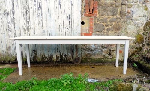 fig 1. Long Narrow Pine Farmhouse Kitchen Scrub TopTable