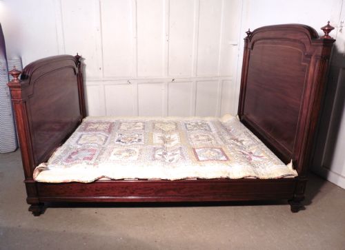 fig 1. A Stunning Victorian Inlaid Mahogany Double King Size Bed