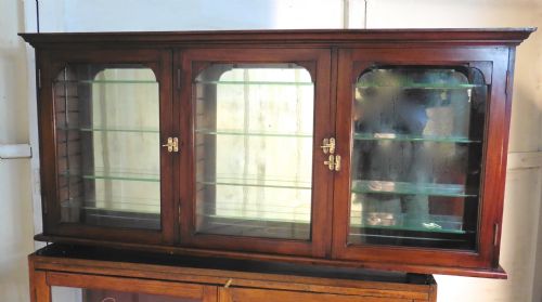 fig 1. Victorian Mahogany Wall Hanging Chemist Cabinet Collectors Cupboard
