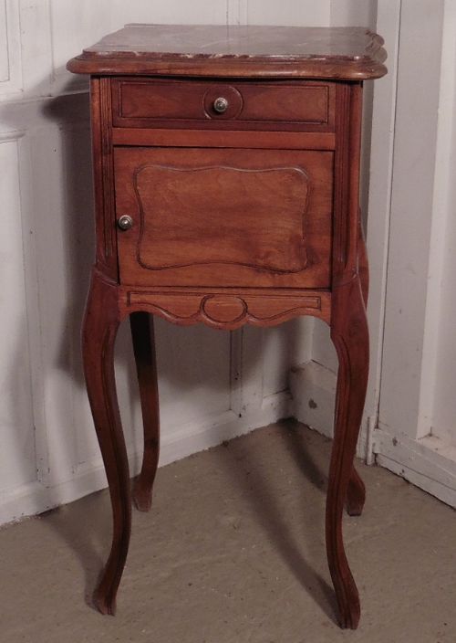French 19th Century Walnut Bedside Cabinet