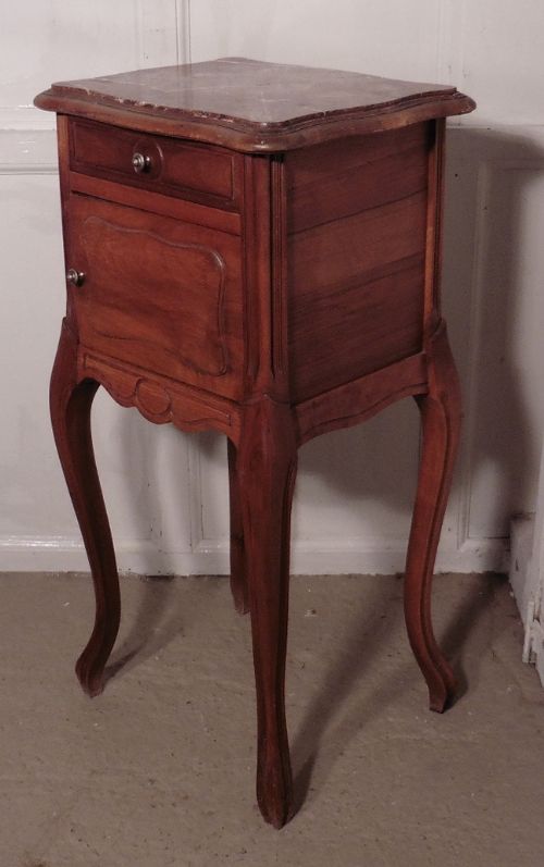 fig 1. French 19th Century Walnut Bedside Cabinet