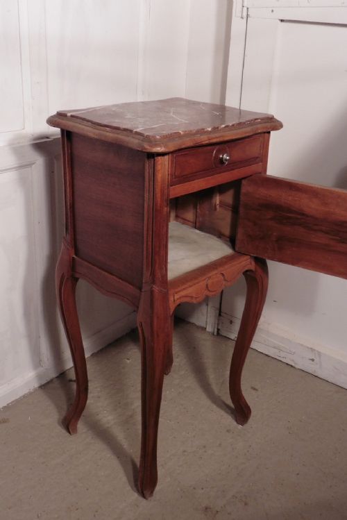 fig 2. French 19th Century Walnut Bedside Cabinet