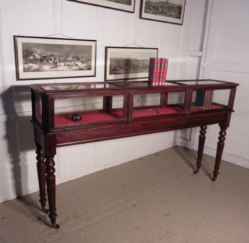 fig 2. Victorian Mahogany Shop Display Cabinet, Jewellery