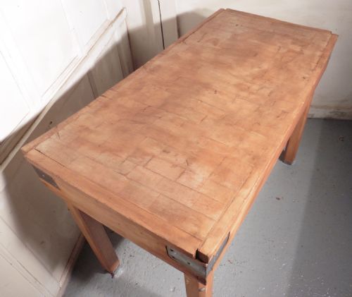 fig 2. Art Deco Butchers Chopping Block on Stand, Kitchen Island