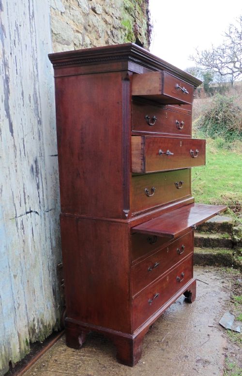 fig 1. Early Victorian Mahogany Chest on Chest