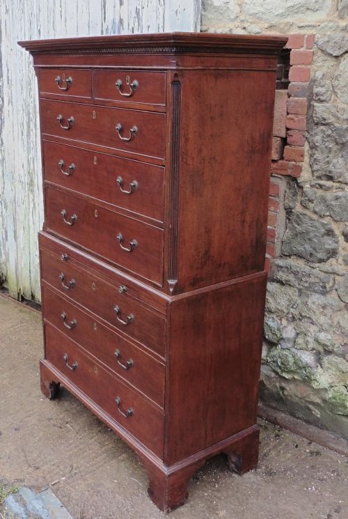 fig 3. Early Victorian Mahogany Chest on Chest