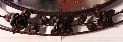 fig 2. Very Unusual Art Deco Wrought Iron Wall Mirror