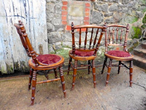 fig 2. Set of 6 Bistro Bentwood Spindle Back Chairs