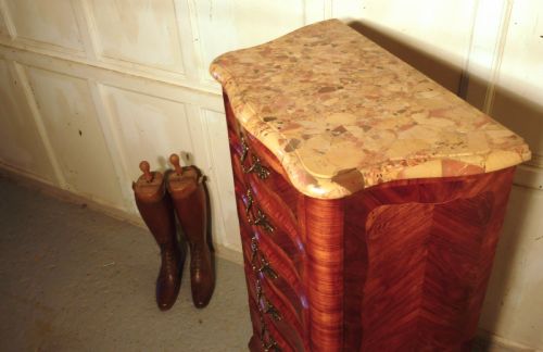 fig 2. French Louis XVI style Bombe Commode Chest of Drawers