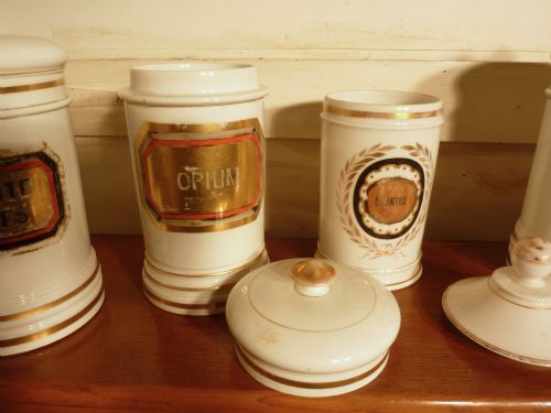 fig 2. A Collection of 5 Chemist Jars