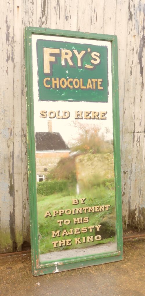 fig 3. Large Edwardian Sweet Shop Advertising Mirror, Fry’s Chocolate