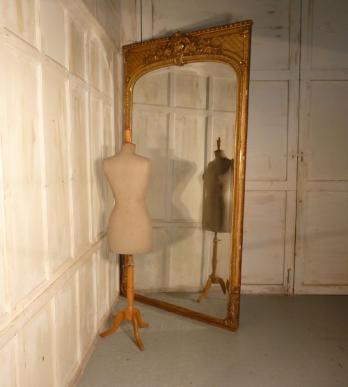 fig 1. Very Large French Gold Mirror, Gilt Console Mirror