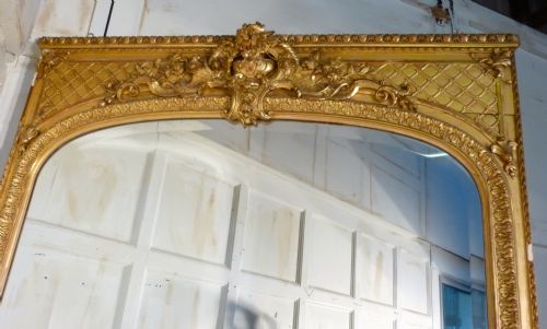 fig 3. Very Large French Gold Mirror, Gilt Console Mirror
