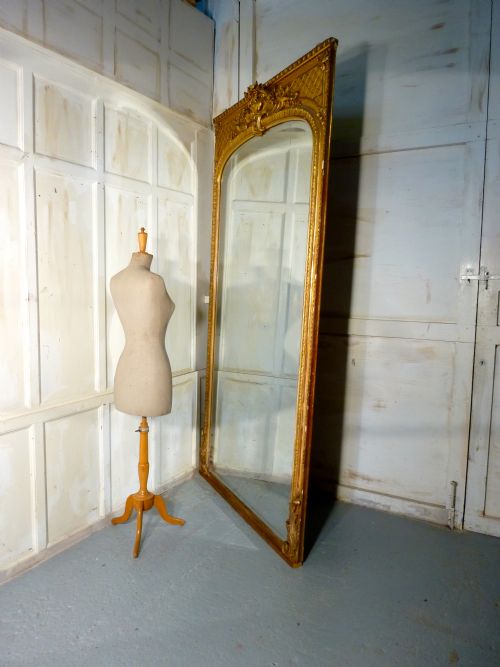 fig 2. Very Large French Gold Mirror, Gilt Console Mirror