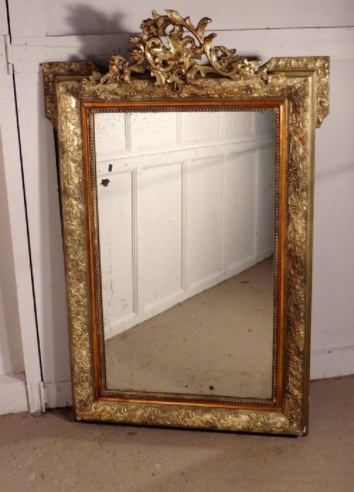 Large French Gilt Wall Mirror