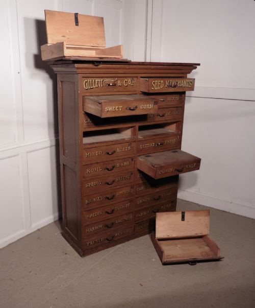 fig 3. A Garden Supplies Store Shop Fitting, Seed Merchant’s Collectors Cabinet