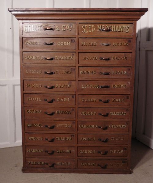 fig 4. A Garden Supplies Store Shop Fitting, Seed Merchant’s Collectors Cabinet