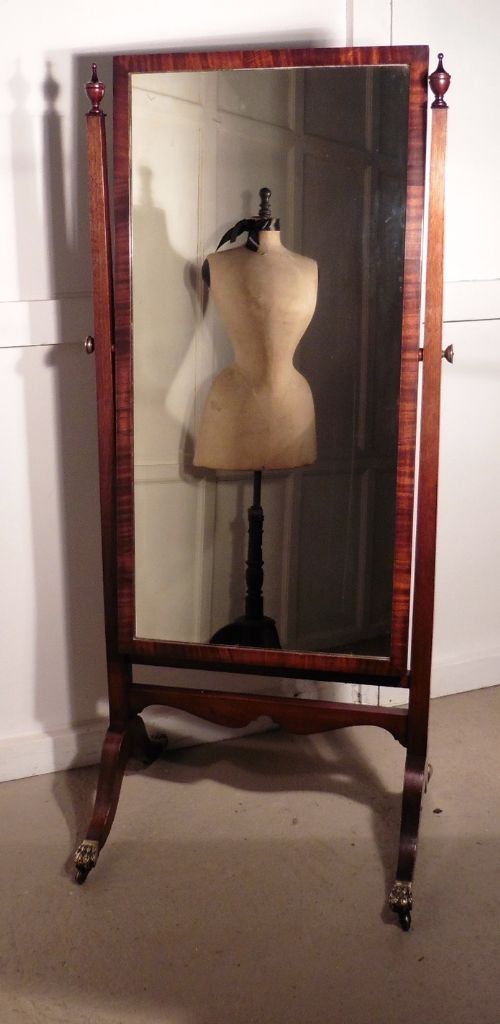 Victorian Mahogany Cheval Mirror