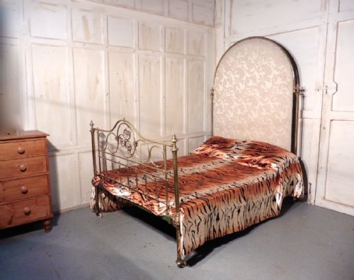 Spectacular Victorian Art Nouveau Brass Double Bed