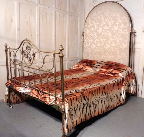 fig 4. Spectacular Victorian Art Nouveau Brass Double Bed