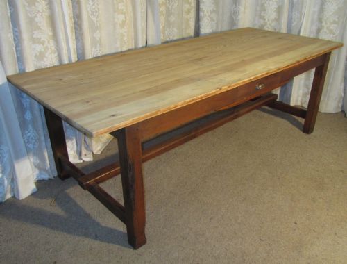 Large 19th Century French Farmhouse Pine Table