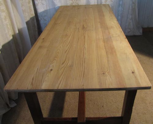fig 1. Large 19th Century French Farmhouse Pine Table
