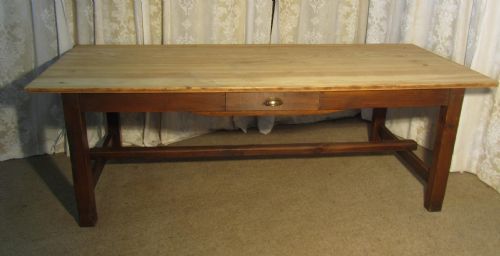fig 2. Large 19th Century French Farmhouse Pine Table