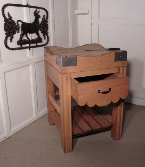 fig 1. A Good French Butcher’s Block Preparation Table