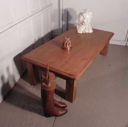 Large Victorian Pine Farmhouse Coffee Table