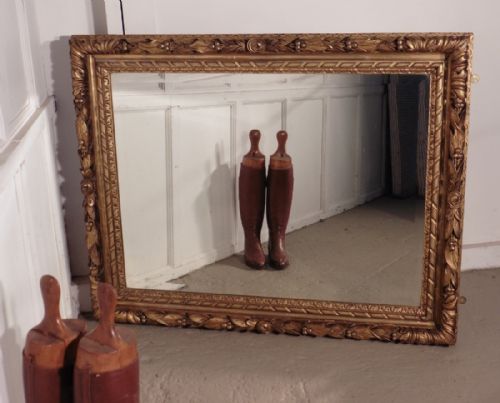 A Large 19th Century Gilt Wall Rococo Mirror