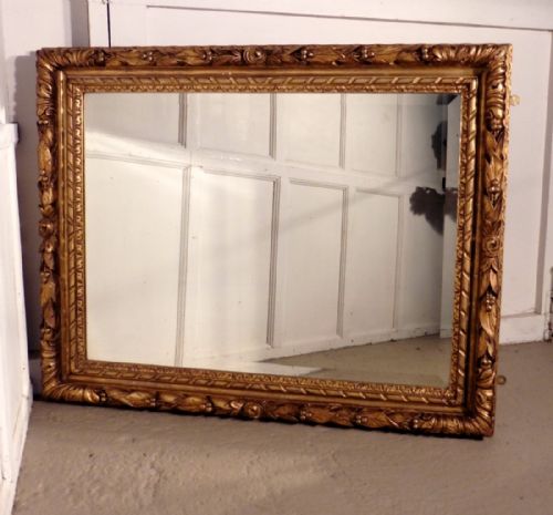fig 1. A Large 19th Century Gilt Wall Rococo Mirror