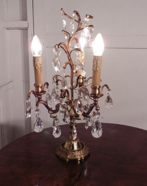 fig 2. A Magnificent French Girandole, 3 Lamp Table Chandelier