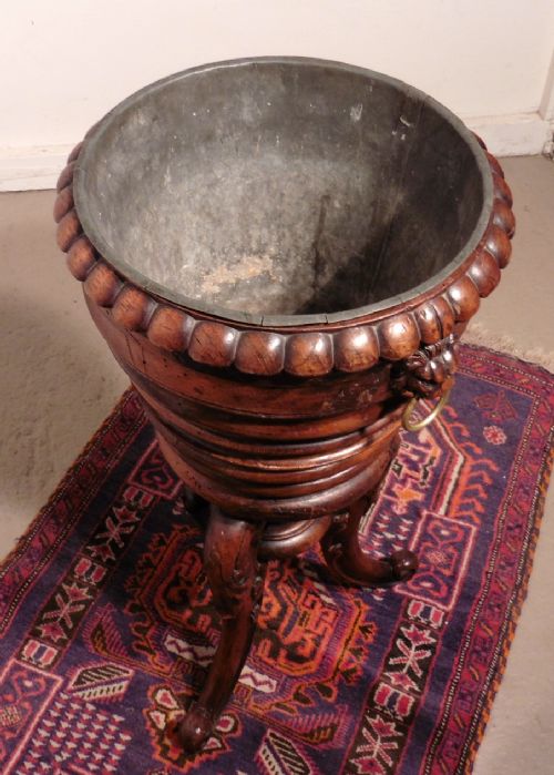 fig 1. 18th Century Gothic Oak Jardinière, Wine Cooler or Champaign Ice Bucket