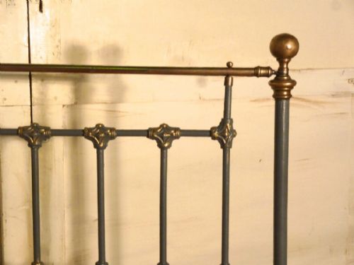 fig 1. A 19th Century Brass and Iron Double Bed,