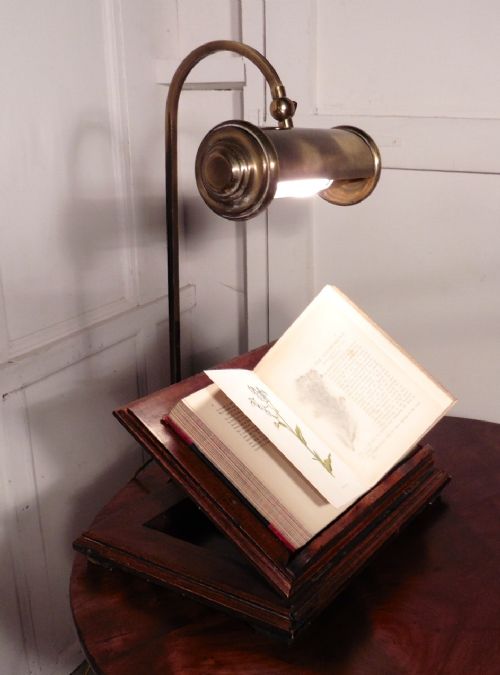 Walnut Book Rest Reading Stand Lamp, Menu Holder