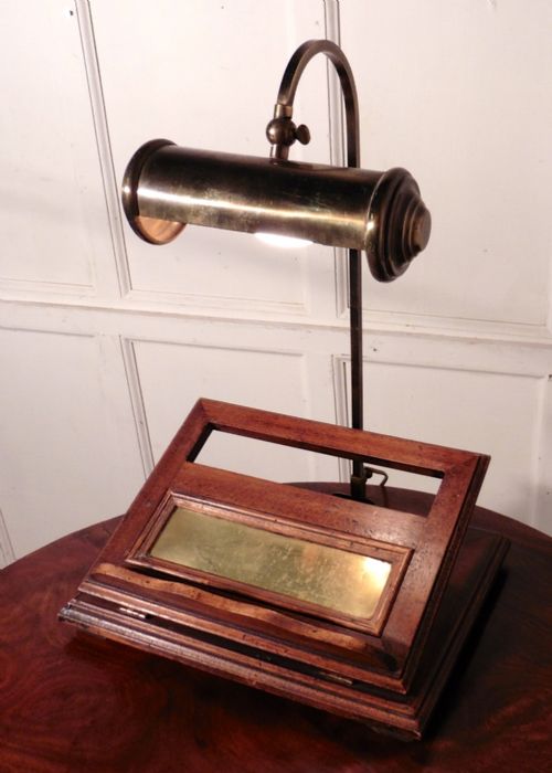 fig 2. Walnut Book Rest Reading Stand Lamp, Menu Holder