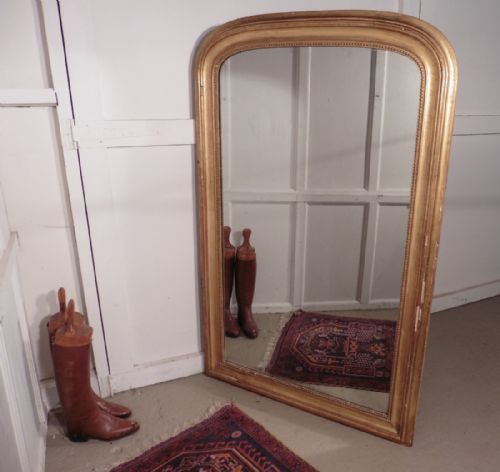 5ft Tall French 19th Century Louis Philippe Wall Mirror