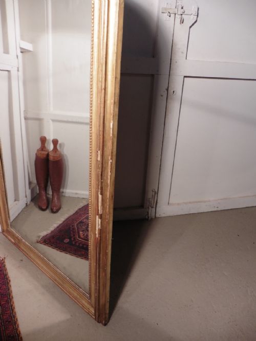 fig 1. 5ft Tall French 19th Century Louis Philippe Wall Mirror