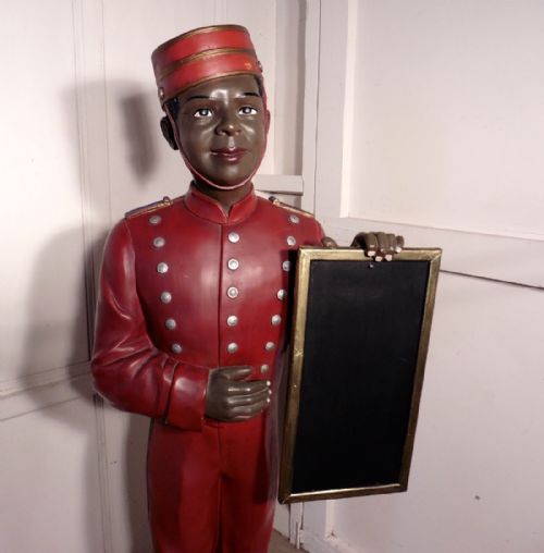 fig 2. Art Deco Restaurant Menu Holder, Blackamoor, Bell Hop