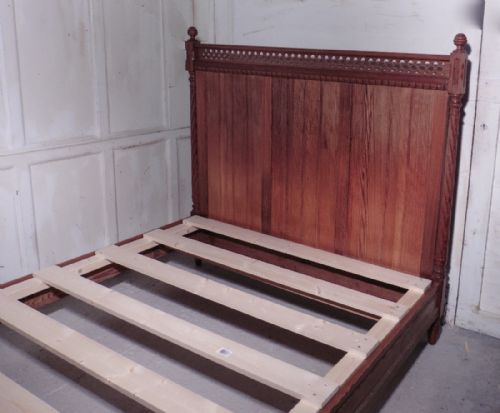 fig 1. A 19th Century French Arts and Crafts Pine Double Bed
